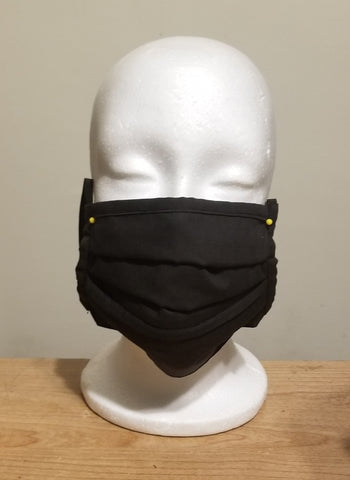 Solid Black Mask w/zipper